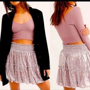 BNWT Free People Bubble Shimmer Mini Sz Large